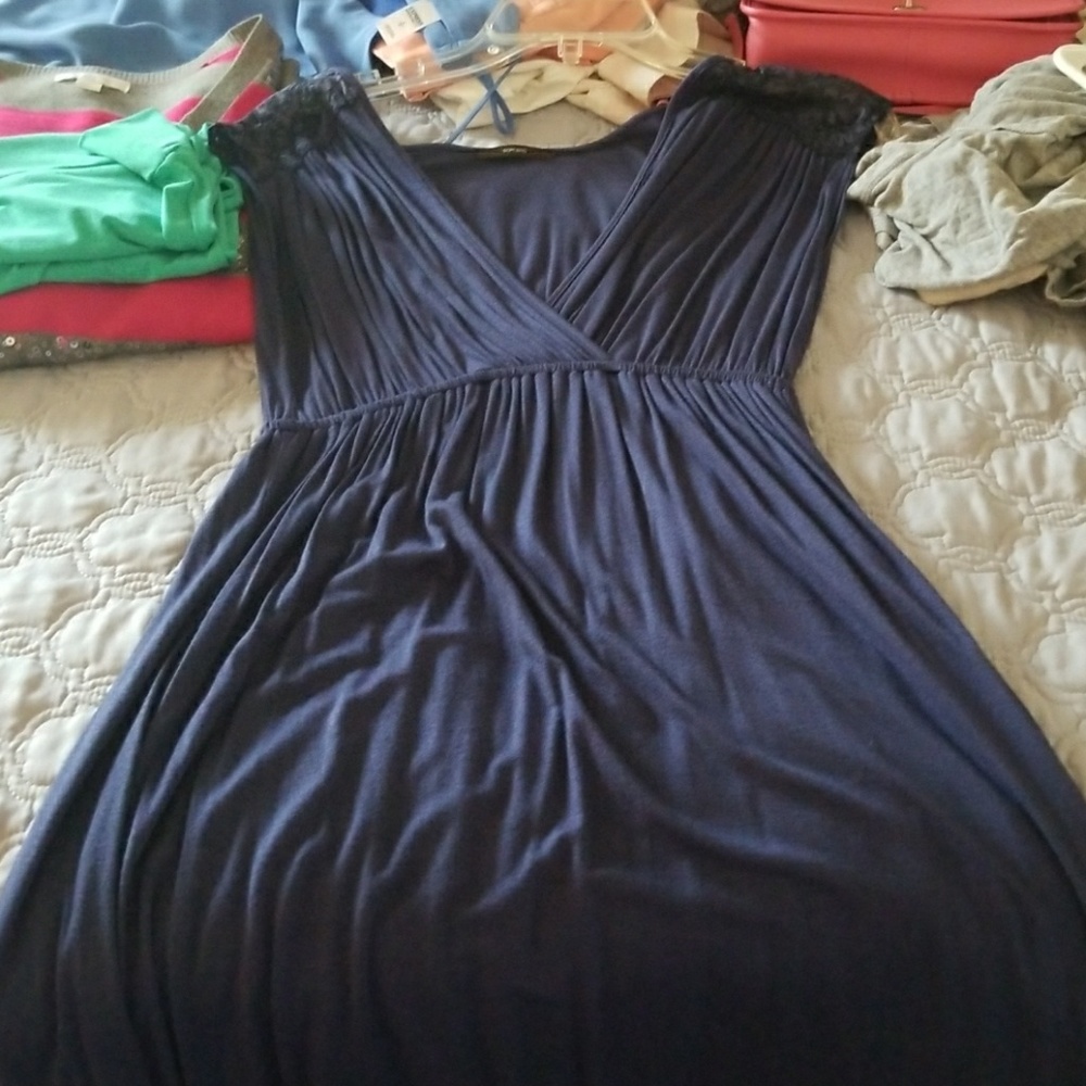 Blue cotton dress